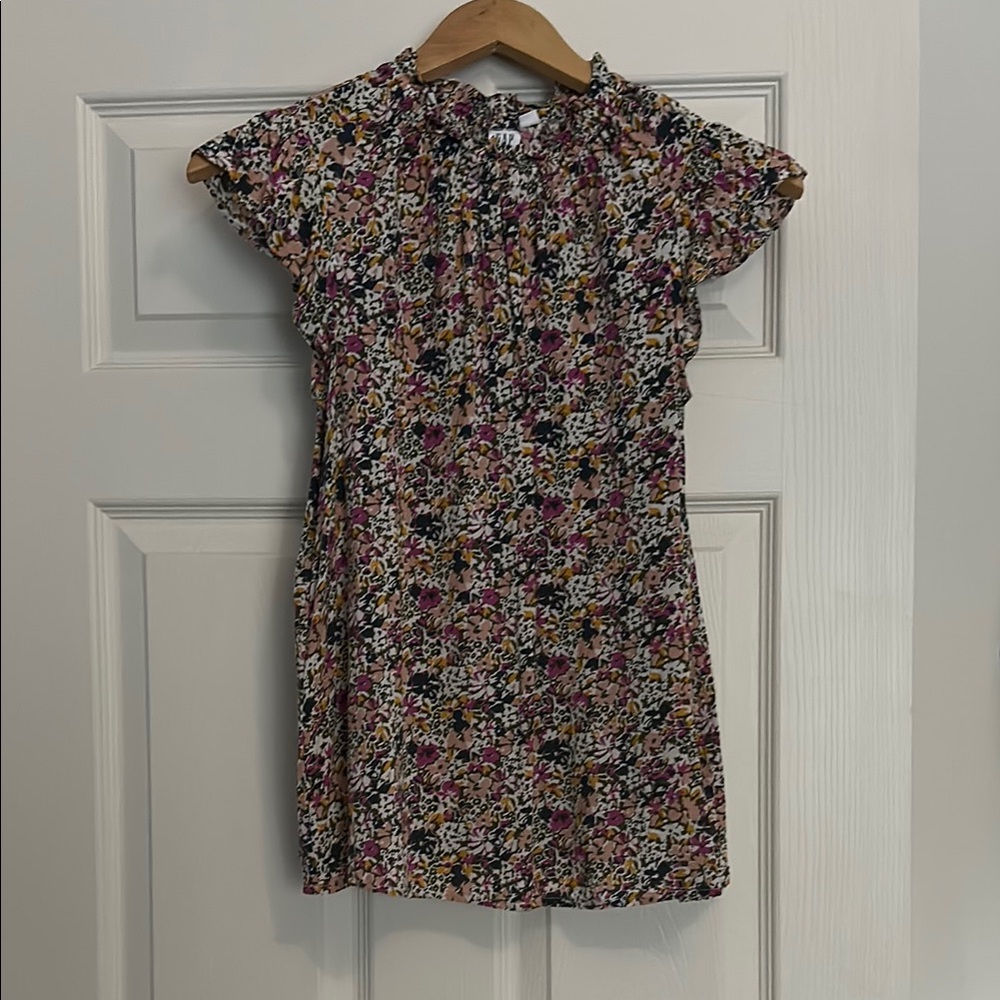 Floral Ruffle Sleeve Blouse